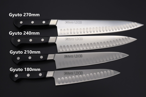 Misono Gyuto No.762 Gyuto 210mm(8.2inch) Misono UX10 with Dimples Series Gyuto (180mm to 300mm, 5 sizes)