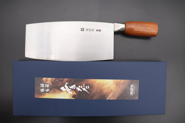 Mizuno Tanrenjo Chinese Cleaver Mizuno Tanrenjo Akitada Hontanren Series "Blue Steel No.2 San-Mai" GF-CH1 Chinese Cleaver No.1