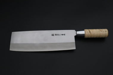 Mizuno Tanrenjo Chinese Cleaver Mizuno Tanrenjo — Special Orders & Limited Editions Akitada Hontanren Series "Blue Steel No.2 San-Mai" MT-20 Chinese Cleaver (Thick and Heavy for hard use)