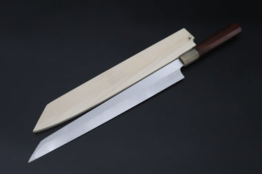 Mizuno Tanrenjo Kiritsuke Yanagiba For only Left Handers "Left Handed Version !!" Mizuno Tanrenjo — Special Orders & Limited Editions Akitada Honyaki White Steel Series - Kiritsuke Yanagiba 300mm (11.8 Inch, MT-18)
