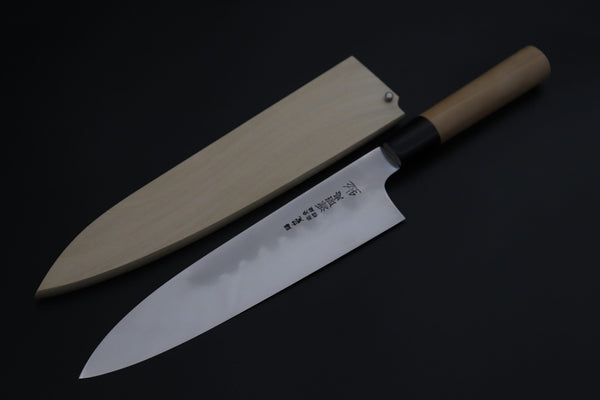 Mizuno Tanrenjo Wa Gyuto Mizuno Tanrenjo — Special Orders & Limited Editions Akitada Honyaki DX Blue Steel No.2 Series - Wa Gyuto 240mm (9.4 Inch, MT-3)