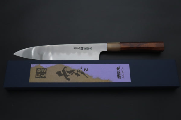 Mizuno Tanrenjo Wa Gyuto Mizuno Tanrenjo — Special Orders & Limited Editions Akitada Honyaki White Steel Series - Wa Gyuto 240mm (9.4 Inch, MT-5)