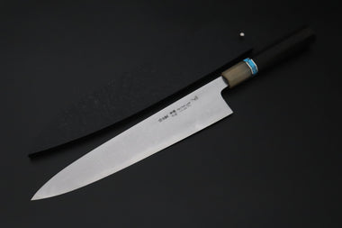 Mizuno Tanrenjo Wa Gyuto Mizuno Tanrenjo — Special Orders & Limited Editions “尖った Togatta” " Ao Hagane DX Blue Steel No.1 Suminagashi Wa Gyuto ( MT-12)