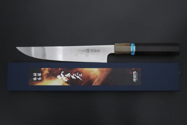 Mizuno Tanrenjo Yanagiba For only Right Handers Mizuno Tanrenjo — Special Orders & Limited Editions Akitada Honyaki White Steel Series - Katana-Hocho 210mm (Single Bevel Edge, Versatile Single Bevel Edge Utility Slicer Knife, 8.2 Inch, MT-8)