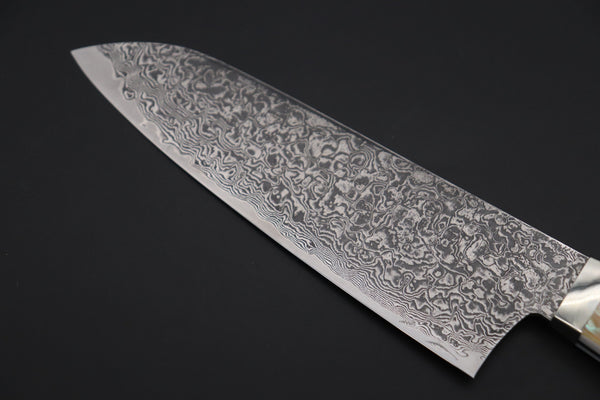 Mr. Itou Gyuto Mr. Itou & Mr. Nagata "Treasure & Pleasure" Limited Edition R-2 Custom Damascus Gyuto 155mm (6.1 inch, "White Abalone Handle", IT-11)
