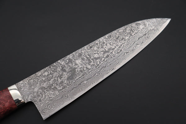 Mr. Itou Gyuto Mr. Itou & Mr. Nagata "Treasure & Pleasure" Limited Edition R-2 Custom Damascus Gyuto 180mm (7 inch, "Stabilized Boxelderwood Handle", IT-13)