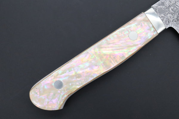 Mr. Itou Gyuto Mr. Itou R-2 Custom Damascus Gyuto 170mm (6.6 inch) "White Abalone Handle" (IT-233)