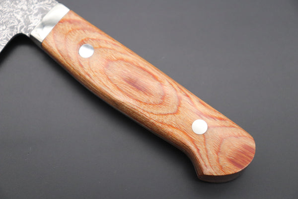 Mr. Itou Gyuto Mr. Itou R-2 Custom Damascus Gyuto 180mm (7 inch) "Brown Pakka Wood Handle" (IT-40)