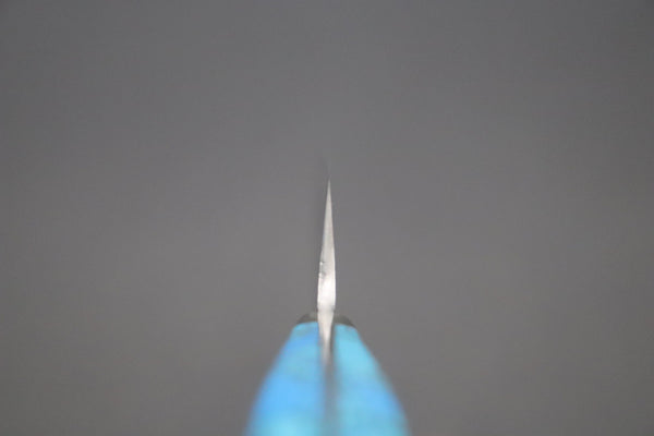Mr. Itou Petty Mr. Itou R-2 Custom Damascus Petty 135mm (5.3 inch) "Golden Turquoise Gem-Composite Stone Handle" (IT-218)