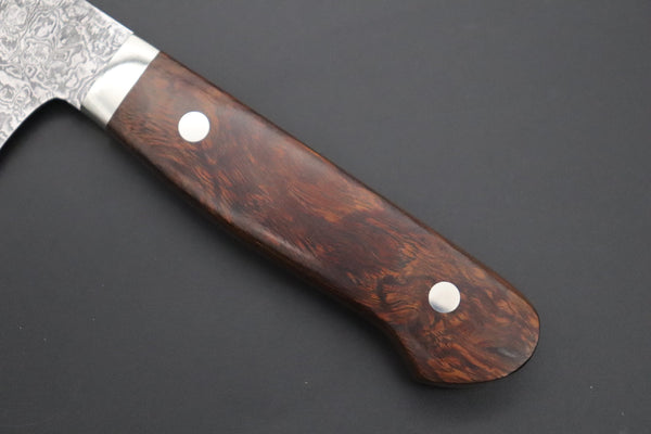 Mr. Itou Santoku Mr. Itou & Mr. Nagata "Treasure & Pleasure" Limited Edition R-2 Custom Damascus Santoku 158mm (6.2 inch, "Desert Ironwood Handle", IT-5)