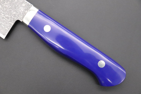 Mr. Itou Santoku Mr. Itou R-2 Custom Damascus Santoku 180mm (7 inch) "Lapis Lazuri Gem-Composite Stone Handle" (IT-227)