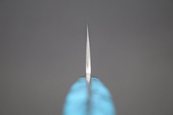 Mr. Itou Santoku Mr. Itou R-2 Custom Damascus Santoku 180mm (7 inch) "Turquoise Gem-Composite Stone Handle" (IT-225)