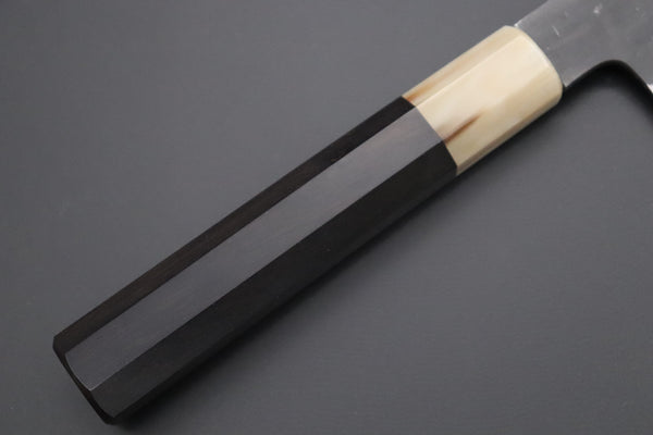 Mutsumi Hinoura Nakiri Mutsumi Hinoura White Steel No.1 Kurouchi Damascus Series "White Storm" MWS-5 Nakiri 165mm (6.4 Inch)