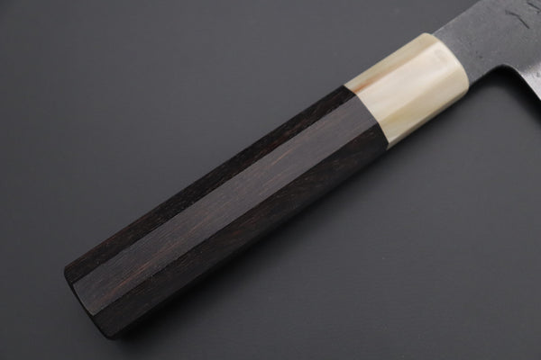 Mutsumi Hinoura Nakiri Mutsumi Hinoura White Steel No.1 Kurouchi Damascus Series "White Storm" MWS-5 Nakiri 165mm (6.4 Inch)