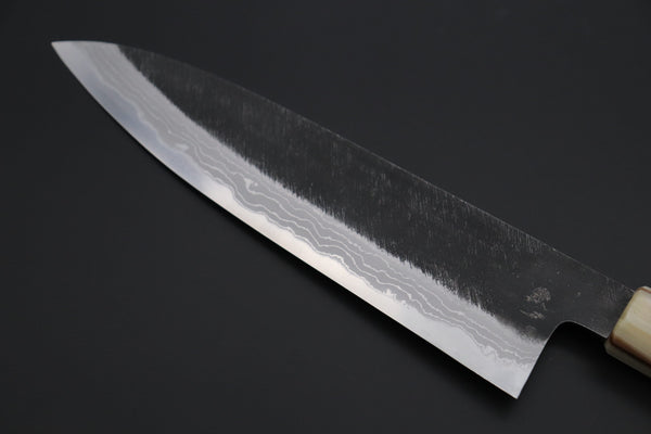 Mutsumi Hinoura Wa Gyuto Mutsumi Hinoura White Steel No.1 Kurouchi Damascus Series "White Storm" MWS-6 Wa Gyuto 210mm (8.2 Inch)