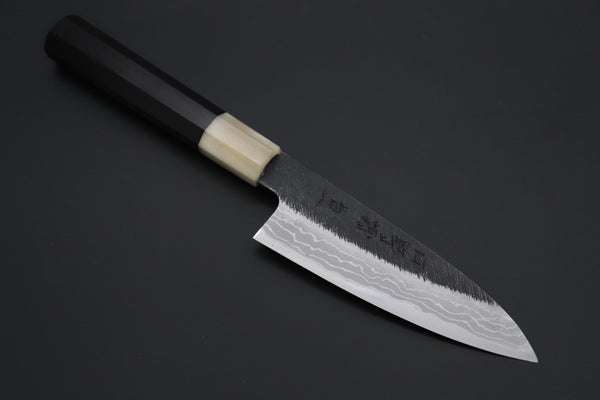 Mutsumi Hinoura Wa Petty Mutsumi Hinoura White Steel No.1 Kurouchi Damascus Series "White Storm" MWS-1 Wa Petty 125mm (4.9 Inch)
