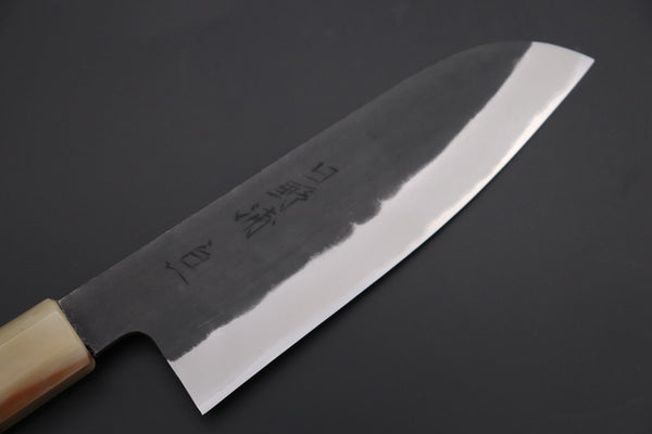 Mutsumi Hinoura Wa Santoku Mutsumi Hinoura White Steel No.1 Kurouchi Series MW1-4 Wa Santoku 170mm (6.6 Inch)