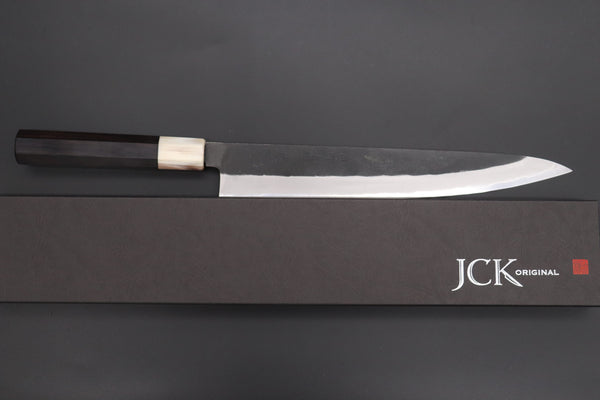 Mutsumi Hinoura Wa Sujihiki Mutsumi Hinoura White Steel No.1 Kurouchi Series MW1-9 Wa Sujihiki 240mm (9.4 Inch)