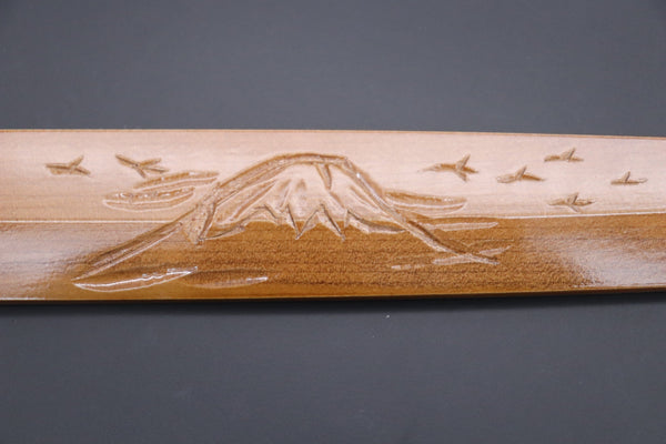 Others Accessories Custom Handmade Carved Wooden Saya for Yanagiba 300mm (Mt.Fuji, WS-Y300-9)