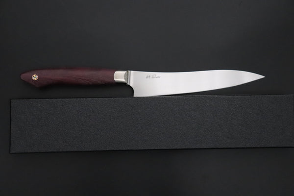 Others Petty Master Hiroshi Saito SH-11 Custom VG-10 Stainless Steel (Mono-Steel) Petty 155mm (6.1 inch, Purple Heart Wood Handle)