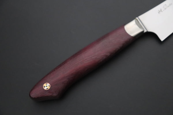 Others Petty Master Hiroshi Saito SH-11 Custom VG-10 Stainless Steel (Mono-Steel) Petty 155mm (6.1 inch, Purple Heart Wood Handle)