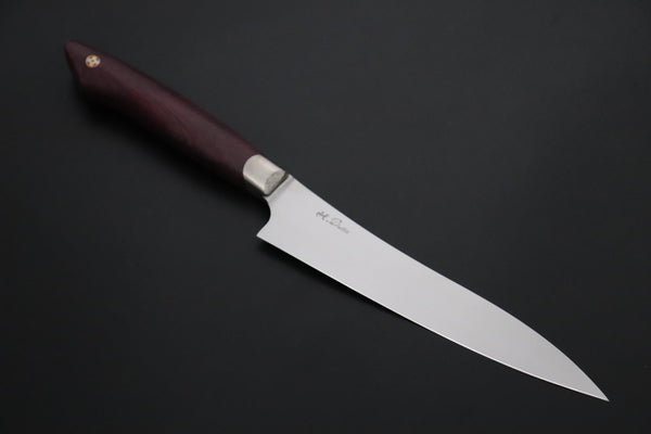 Others Petty Master Hiroshi Saito SH-11 Custom VG-10 Stainless Steel (Mono-Steel) Petty 155mm (6.1 inch, Purple Heart Wood Handle)