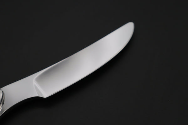 Others Steak Knife Koji Hara KH-540 M-390 Perfect Mirror Polish, Custom Utility Steak Knife "Circle Abalone"