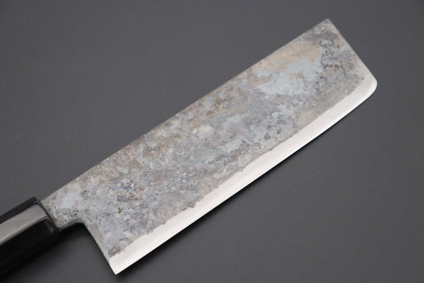 Shirou-Kunimitsu Nakiri Shirou-Kunimitsu White Steel No.2 Kurouchi Series SK-3 Nakiri 165mm (6.4 Inch)