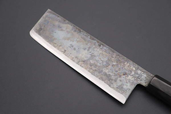 Shirou-Kunimitsu Nakiri Shirou-Kunimitsu White Steel No.2 Kurouchi Series SK-3 Nakiri 165mm (6.4 Inch)