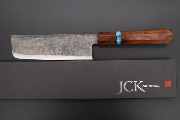 Shirou-Kunimitsu Nakiri Shirou-Kunimitsu White Steel No.2 Kurouchi Series Special Edition SK-3SP54 Nakiri 165mm (6.4 Inch)