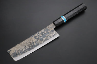 Shirou-Kunimitsu Nakiri Shirou-Kunimitsu White Steel No.2 Kurouchi Series Special Edition SK-3SP65 Nakiri 165mm (6.4 Inch)