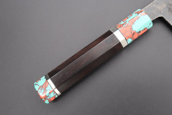 Shirou-Kunimitsu Wa Santoku Shirou-Kunimitsu White Steel No.2 Kurouchi Series Special Edition SK-2SP43 Wa Santoku 180mm (7 Inch)