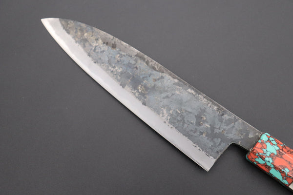 Shirou-Kunimitsu Wa Santoku Shirou-Kunimitsu White Steel No.2 Kurouchi Series Special Edition SK-2SP43 Wa Santoku 180mm (7 Inch)