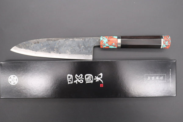 Shirou-Kunimitsu Wa Santoku Shirou-Kunimitsu White Steel No.2 Kurouchi Series Special Edition SK-2SP43 Wa Santoku 180mm (7 Inch)