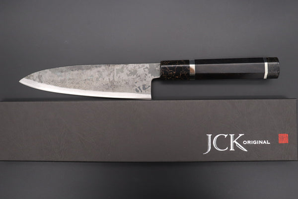 Shirou-Kunimitsu Wa Santoku Shirou-Kunimitsu White Steel No.2 Kurouchi Series Special Edition SK-2SP48 Wa Santoku 180mm (7 Inch)