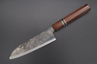 Shirou-Kunimitsu Wa Santoku Shirou-Kunimitsu White Steel No.2 Kurouchi Series Special Edition SK-2SP49 Wa Santoku 180mm (7 Inch)