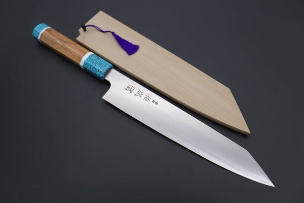 Sukenari Kiritsuke SCL-318 HAP40 Kirutsuke Slicer 240mm (9.4 inch) Custom Limited Edition, Sukenari HAP-40 Clad Kiritsuke Slicer 240mm (9.4 inch, SCL-318)