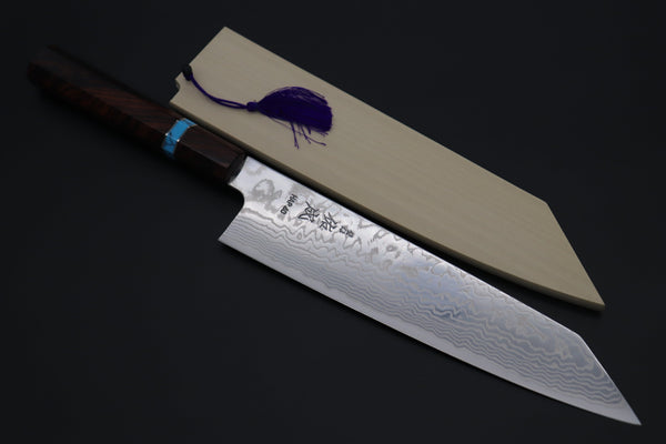 Sukenari Kiritsuke Custom Limited Edition, Sukenari HAP-40 Nickel Damascus Kiritsuke 240mm (9.4 inch, SCL-524)