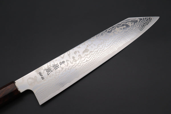 Sukenari Kiritsuke Custom Limited Edition, Sukenari HAP-40 Nickel Damascus Kiritsuke 240mm (9.4 inch, SCL-524)