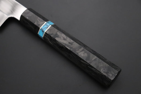 Sukenari Kiritsuke SCL-704 VG-XEOS Kiritsuke 240mm (9.4 inch) Custom Limited Edition, Sukenari VG-XEOS Clad Kiritsuke 240mm - Double Shinogi, Mirror Polish (9.4 inch, SCL-704)