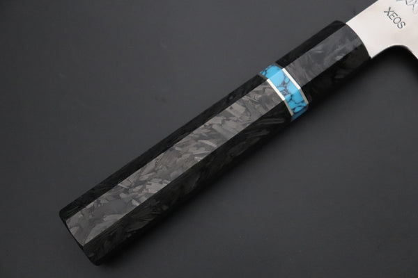 Sukenari Kiritsuke SCL-704 VG-XEOS Kiritsuke 240mm (9.4 inch) Custom Limited Edition, Sukenari VG-XEOS Clad Kiritsuke 240mm - Double Shinogi, Mirror Polish (9.4 inch, SCL-704)