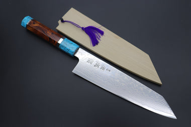 Sukenari Kiritsuke SCL-412 ZDP189 Kiritsuke 210mm (8.2 inch) Custom Limited Edition, Sukenari ZDP-189 Nickel Damascus Kiritsuke 210mm (8.2 inch, SCL-412)