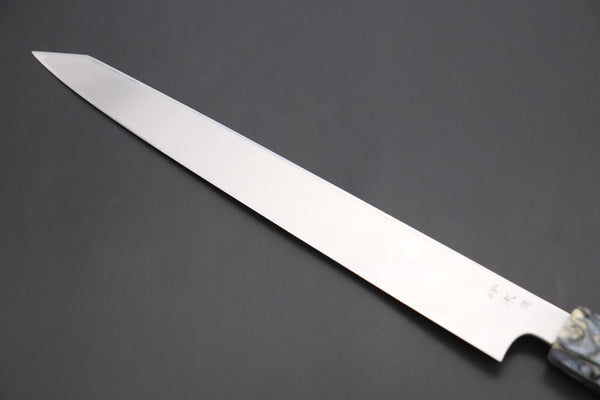 Sukenari Kiritsuke Yanagiba Honyaki SG-II HSG-7 Kiritsuke Yanagiba 270mm (10.6 Inch) / Right Handed Custom Limited Edition, Sukenari Honyaki SG-II Series HSG-7 Kiritsuke Yanagiba 270mm (10.6 Inch, Single Bevel Edge)