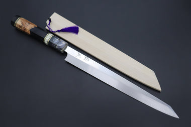 Sukenari Kiritsuke Yanagiba Honyaki SG-II HSG-7 Kiritsuke Yanagiba 270mm (10.6 Inch) / Right Handed Custom Limited Edition, Sukenari Honyaki SG-II Series HSG-7 Kiritsuke Yanagiba 270mm (10.6 Inch, Single Bevel Edge)