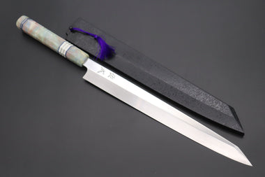 Sukenari Kiritsuke Yanagiba Honyaki SG-II HSG-8 Kiritsuke Yanagiba 300mm (11.8 Inch) / Right Handed Custom Limited Edition, Sukenari Honyaki SG-II Series HSG-8 Kiritsuke Yanagiba 300mm (11.8 Inch, Single Bevel Edge)