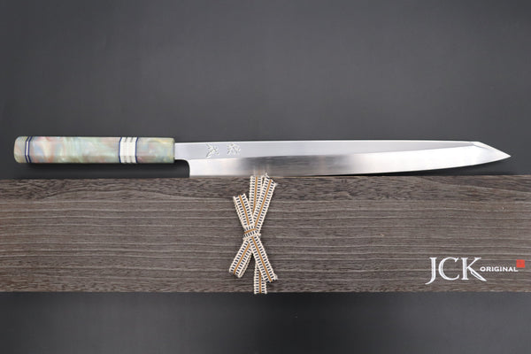 Sukenari Kiritsuke Yanagiba Honyaki SG-II HSG-8 Kiritsuke Yanagiba 300mm (11.8 Inch) / Right Handed Custom Limited Edition, Sukenari Honyaki SG-II Series HSG-8 Kiritsuke Yanagiba 300mm (11.8 Inch, Single Bevel Edge)