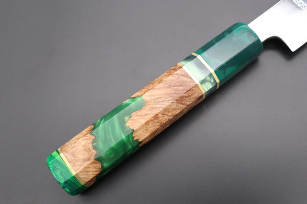 Sukenari Kiritsuke Yanagiba Honyaki XEOS HX-2 Kiritsuke Yanagiba 270mm (10.6 Inch) / Right Handed Custom Limited Edition, Sukenari Honyaki XEOS Series HX-2 Kiritsuke Yanagiba 270mm (10.6 Inch, Single Bevel Edge)
