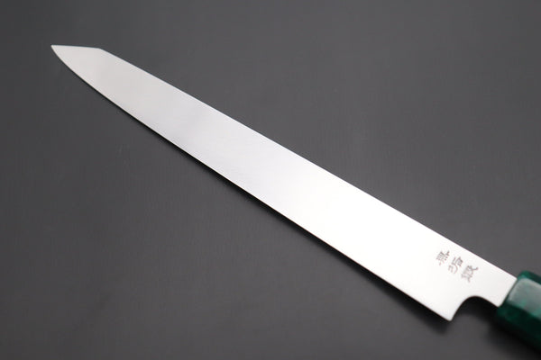 Sukenari Kiritsuke Yanagiba Honyaki XEOS HX-2 Kiritsuke Yanagiba 270mm (10.6 Inch) / Right Handed Custom Limited Edition, Sukenari Honyaki XEOS Series HX-2 Kiritsuke Yanagiba 270mm (10.6 Inch, Single Bevel Edge)