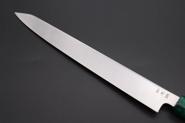 Sukenari Kiritsuke Yanagiba SCL-459 SRS-13 Kiritsuke Yanagiba 300mm (11.8 inch) Custom Limited Edition, Sukenari SRS-13 Nickel Damascus Kiritsuke Yanagiba 300mm (11.8 inch, SCL-459)
