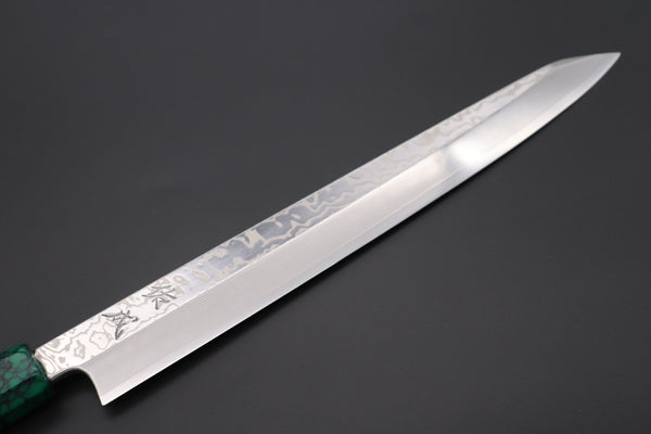 Sukenari Kiritsuke Yanagiba SCL-459 SRS-13 Kiritsuke Yanagiba 300mm (11.8 inch) Custom Limited Edition, Sukenari SRS-13 Nickel Damascus Kiritsuke Yanagiba 300mm (11.8 inch, SCL-459)